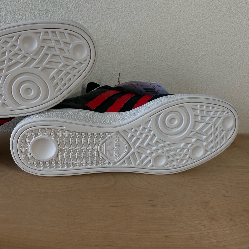 Adidas Busenits Black Pebbled Leather Red Skateboarding Shoe - Size 10.5 - Picture 12 of 12